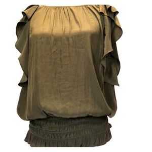 Ramy Brook flutter sleeve sleeveless blouse - M